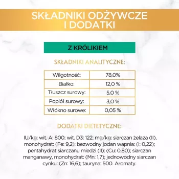 Mokra karma dla kota Gourmet pasztet z królikiem 85 g