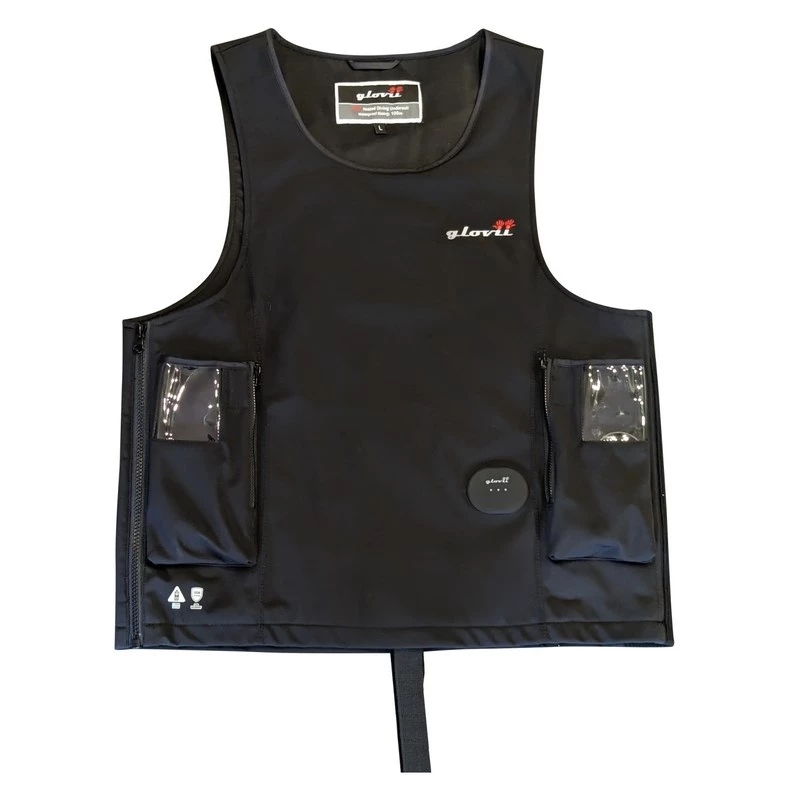 Kamizelka do sportów wodnych Glovii GMV2L Czarna Softshell