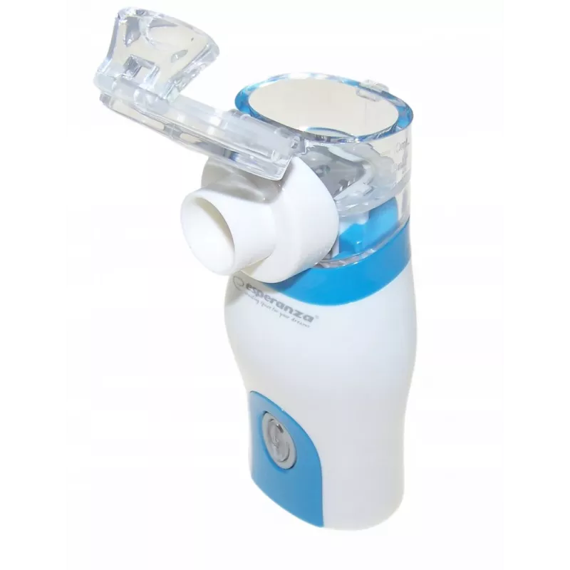 Inhalator przenośny ESPERANZA ECN005 — kompaktowy nebulizator kieszonkowy, 0,2 ml/min, 21 dB, USB, 2×AA