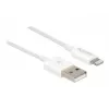 Kabel USB do transmisji danych i ładowania DeLOCK 83000 do iPhone iPad iPod biały 1 m