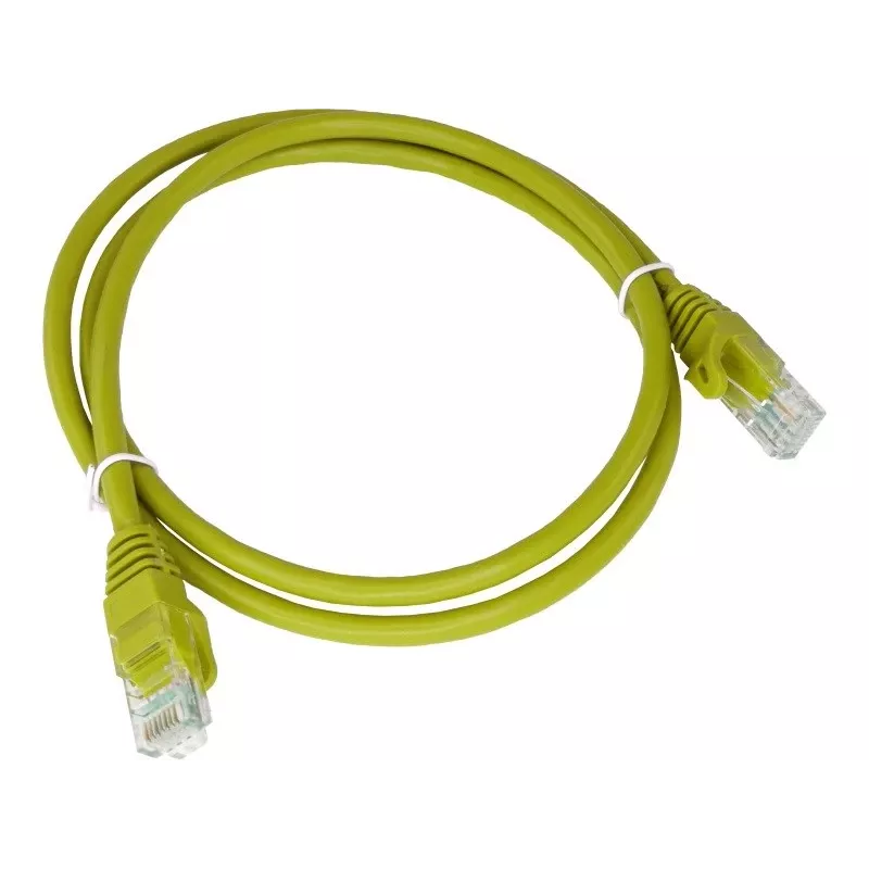 Alantec KKU5CZA1 kabel sieciowy żółty 0,25 m Cat5e U/UTP (UTP)