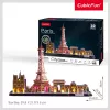 3D Puzzle CubicFun City Line Paris LED 115 szt.
