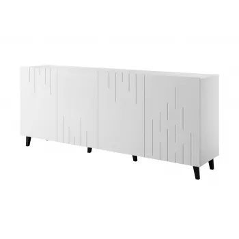 BARI komoda 200x42x82 biały matowy