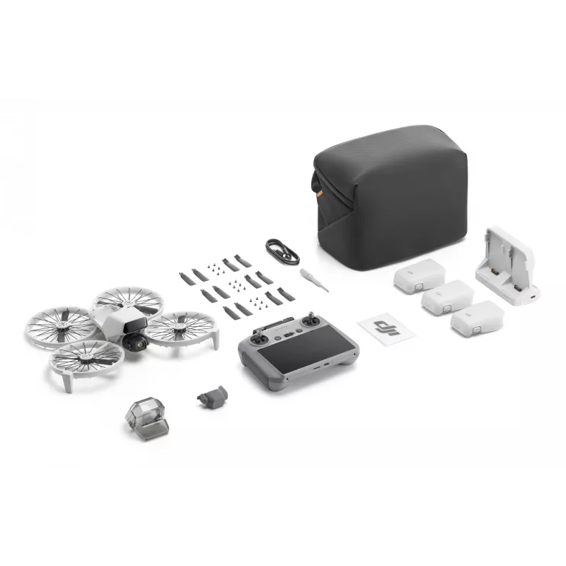 Quadcopter DJI Flip Fly More Combo RC 2 — 4 wirniki, kamera 48 MP, 3840×2160, maks. prędkość 16 m/s, zasięg 14000 m
