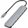LogiLink USB-C Hub, 7-Ports, USB 3.2 Gen 1, 7x USB-A Alu. (UA0457)
