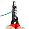 Knipex 13 72 200 ME ściągacz izolacji Czarny, Niebieski, Czerwony, Stal nierdzewna
