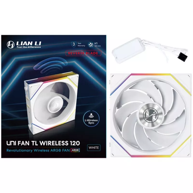 Wentylator Lian Li 12RTL1W1W 12 cm biały 2300 RPM łożysko hydrodynamiczne