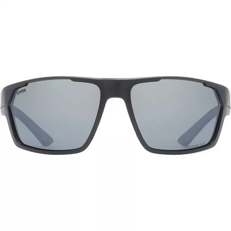 Spolaryzowane okulary przeciwsłoneczne Uvex Sportstyle 233 P - czarny mat/litemirror srebrny
