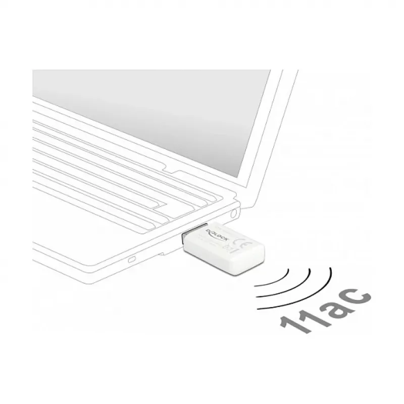 Karta sieciowa WLAN DeLOCK 12770 USB 5000 Mbit/s Bezprzewodowa Biała