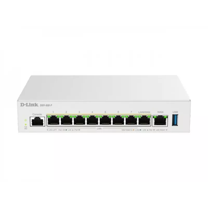 D-Link DBR-600-P/B Biznesowy Router PoE, Ethernet WAN, 2.5 Gigabit Ethernet, Biały