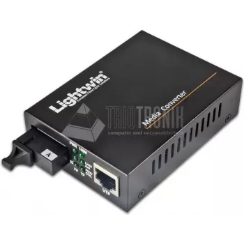 Lightwin LWC-10/100/1000-WDM-S20-B Konwerter mediów sieciowych 1000 Mbit/s 1550 nm jednomodowy czarny (LWC-10/100/1000-WDM-S20-B)