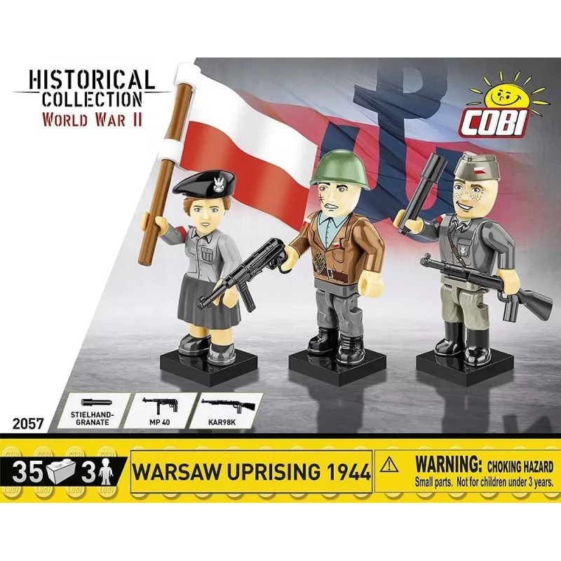Kolekcja Historyczna II Wojna Światowa /2057/ POWSTANIE WARSZAWSKIE 1944 3 figurki/35 klocków
