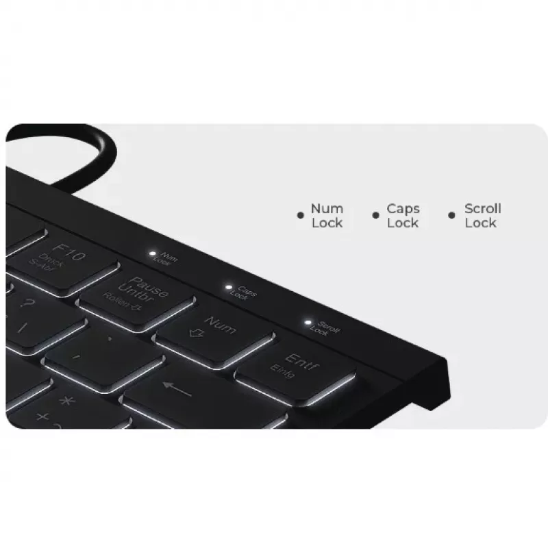 KeySonic KSK-5011ELC (DE) klawiatura Dom USB QWERTZ niemiecki Czarny