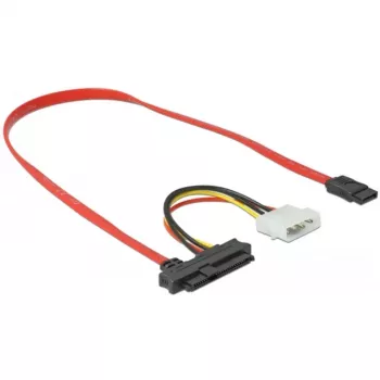 Delock - kabel SATA / SAS - SAS 12 Gbit/s - wewnętrzne zasilanie, 4-pin, wewnętrzny SAS, 29-pin (SFF-8482) do SATA (W) - 50 cm