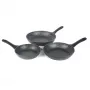 Zestaw patelni Salter BW06235S1BRMFOB — 3-częściowe patelnie z powłoką nieprzywierającą 20/24/28 cm