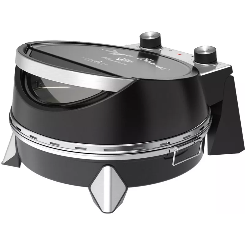 Elektryczny piec do pizzy SIMFER MKE0-P — 1100 W, 80–300°C, 30-minutowy timer, wyjmowany kamień do pizzy 33 cm, czarny