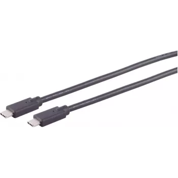 Kabel USB S/CONN 13-28035 USB 2.0 2 m USB C Czarny