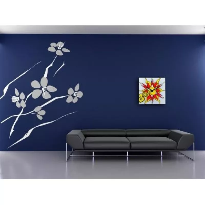 NeXtime klok 8173 Boom, 43x43 cm, ścienny, czerwony/żółty/biały