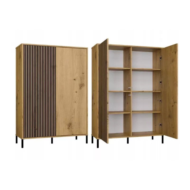 KAMARO 2DD cienki/GŁ dąb ARTISAN DISPLAY CABINET