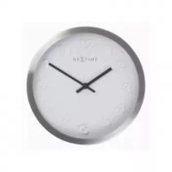Zegar NeXtime 2991ar Paniki Number, Ø34 cm, ścienny, biały