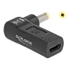 DeLOCK Adapter USB Type-C™ złącze żeńskie na HP 4.8 x 1.7 mm złącze męskie 90° kątowe
