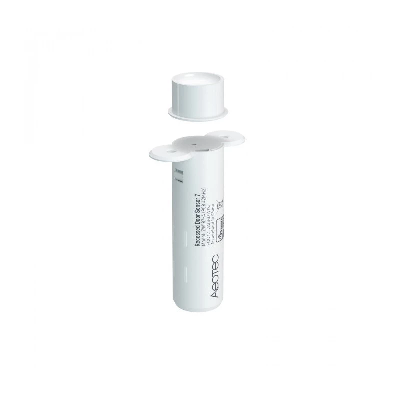 Czujnik wpuszczany do drzwi AEOTEC Recessed Door Sensor 7 Z-Wave Plus V2 Biały — wpuszczany czujnik kontaktronowy do drzwi i framug
