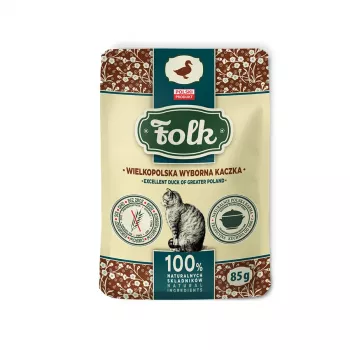 FOLK Excelent duck of Greater Poland - mokra karma dla kota - 85g