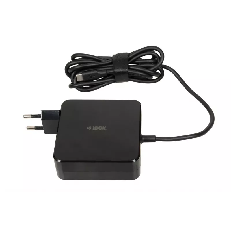 Zasilacz sieciowy IBOX IUZ100TC 19V 3.42A (100W) wyjście USB‑C, kabel 2 m, czarny