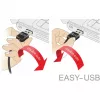 Kabel USB DeLOCK Easy - USB (M) kątowy lewo/prawo, odwracalny do USB typu B (M) - USB 2.0 - 50 cm - czarny (85167)