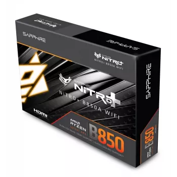 Płyta główna Sapphire NITRO+ B850A WIFI 7 AMD B850 Socket AM5 micro ATX, DDR5, 4 DIMM, 256GB, Wi‑Fi 7, 2.5GbE