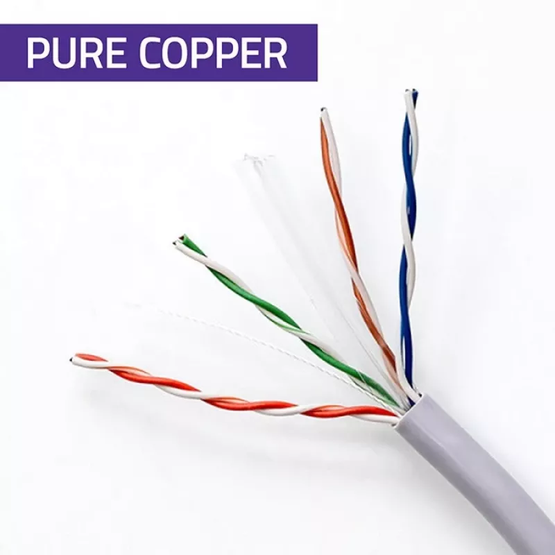 Kabel krosowy UTP QOLTEC CAT6 50 m Miedź (Cu) szary