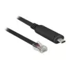 DeLock - Adapter szeregowy - USB-C - RS-232 x 1 - Czarny (63912)