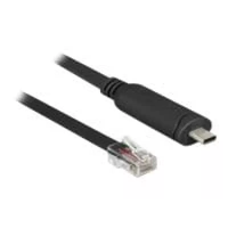 DeLock - Adapter szeregowy - USB-C - RS-232 x 1 - Czarny (63912)