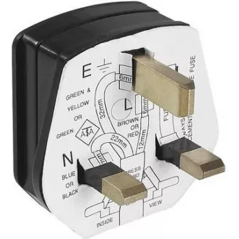 Wtyczka elektryczna Bachmann 910.176, 3-biegunowa, 250 V AC, 13 A, czarna obudowa z tworzywa sztucznego