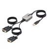 StarTech.com 13ft (4m) 2-portowy adapter kablowya USB na szeregowy, wymienne śruby/nakrętki DB9, zachowanie COM, USB-A na DB9 RS232, FTDI, ochrona ESD poziomu 4, Windows/macOS/ChromeOS/Linux — wytrzymała konstrukcja TPE