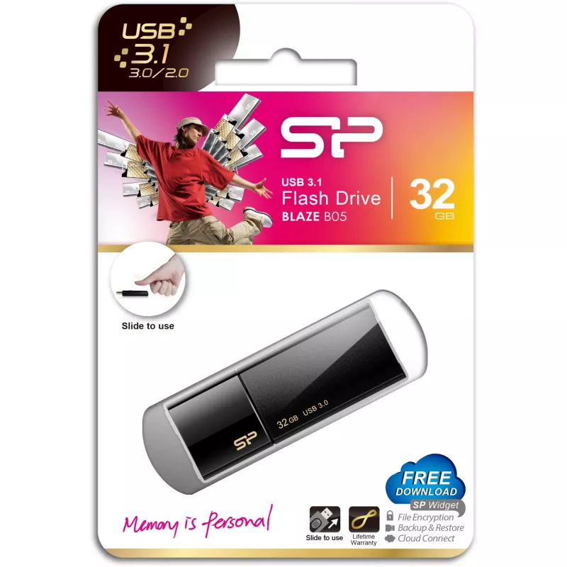 Pamięć USB Silicon Power 32 GB USB Type-A 3.2 Gen 1 Blaze B05