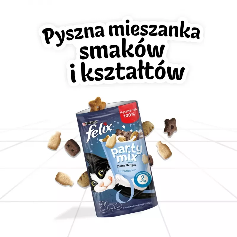 FELIX Party Mix Dairy Delight przysmak dla kotów, 60 g