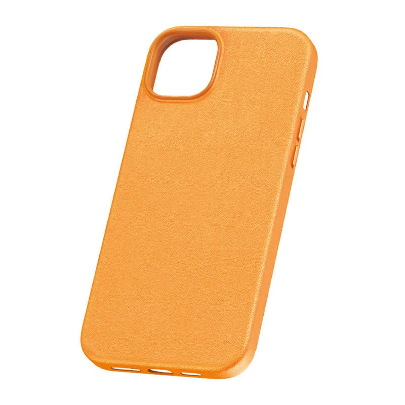 Etui na iPhone 15 Plus Baseus Fauxther Series (Pomarańczowy)