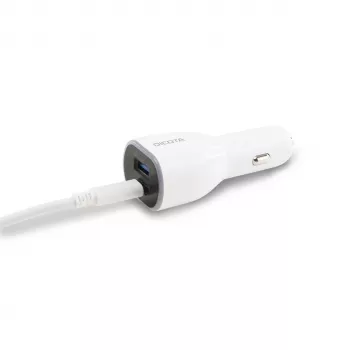 Ładowarka samochodowa DICOTA D31932 do laptopa, smartfona, tabletu, biała