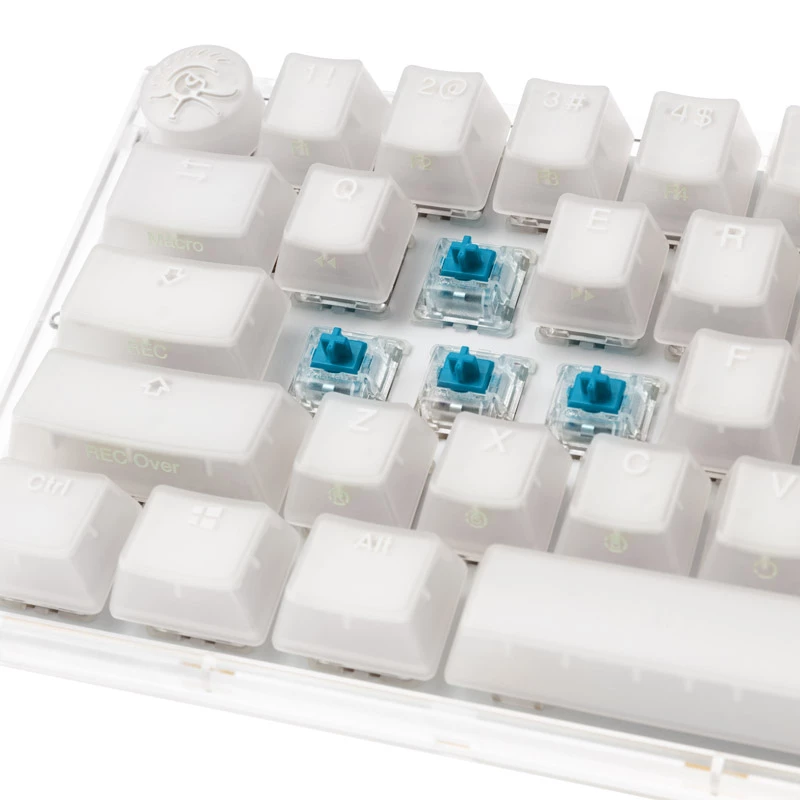 Ducky One 3 Aura Biała Mini Gaming klawiatura, RGB LED - MX-Niebieski (US)