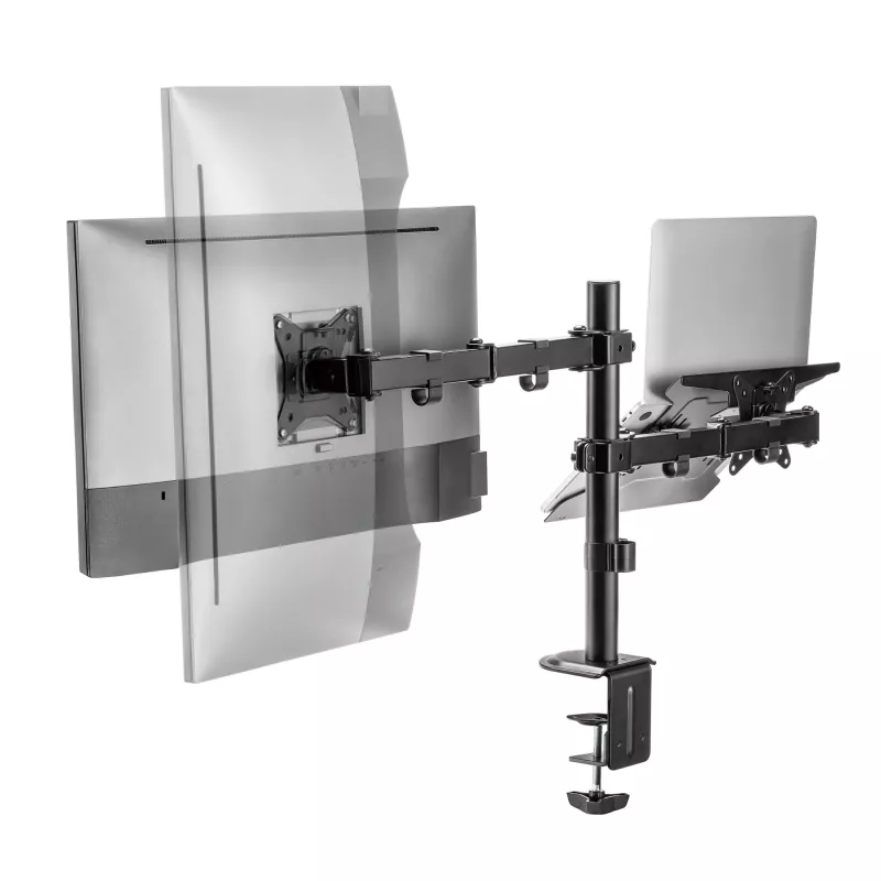 Uchwyt ścienny do monitora SBOX LCD-LM01-2 do ekranów 13–27 cali, maks. obciążenie 12 kg, VESA 100x100