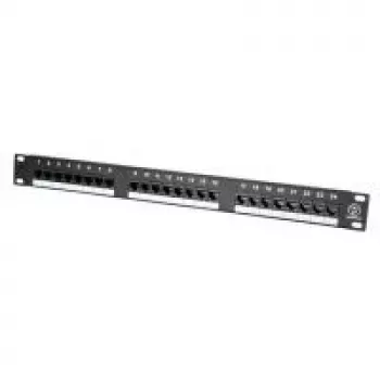 Patch Panel VALUE Cat.5e 19 cali 24 porty UTP czarny