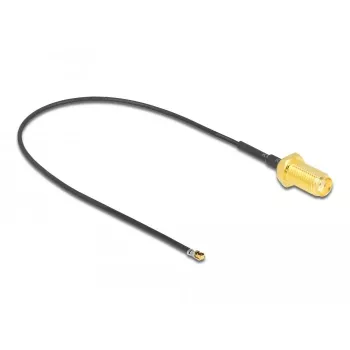 Kabel koncentryczny DeLOCK 12662 0,2 m SMA MHF 4L LK Czarny
