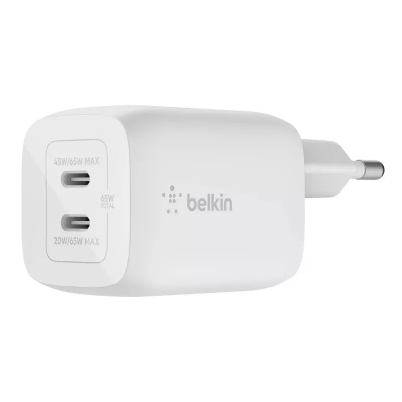 Ładowarka Belkin WCH013vfWH Biała Szybkie ładowanie AC do laptopów, smartfonów, tabletów