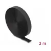 Taśma DeLOCK na rzep 3 m x 20 mm, czarna, nylon