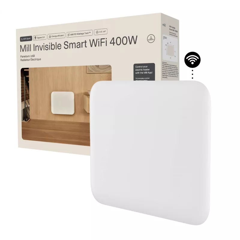 Grzejnik panelowy Mill PA400WIFI4 400 W odpowiedni do 4–6 m² biały IPX4