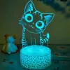 Lampa stołowa/dekoracyjna LED MANTA SNL119RGB RGB Lampa 3D w kształcie zwierzęcia do dekoracji wnętrz
