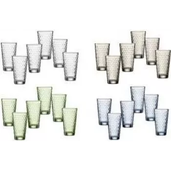 Szklanka ritzenhoff & breker FAVO 400 ml, brązowa struktura plastra miodu, można myć w zmywarce