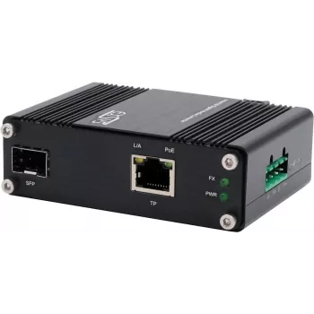 Media converter Exsys EX-60340 PoE+ 60W, temp. pracy od -40°C do +75°C