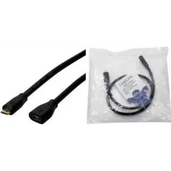Logilink - Kabel przedłużający USB - Micro-USB Type B (M) do Micro-USB Type B (W) - USB 2.0 - 5 m - Czarny (CU0125)